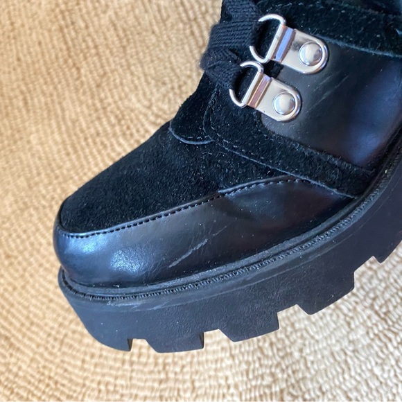 Zara lace up moto leather boots - Picture 5 of 7